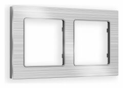 Рамка на 2 поста Ambrella Volt Platos Металл AF550102