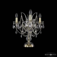 Настольная лампа декоративная Bohemia Ivele Crystal 1411 1411L/3/141-39 G