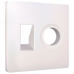 Накладка для ТВ-розетки и RJ-11 или RJ-45 Ambrella Volt ALFA AP2125