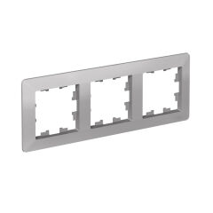  Systeme Electric ATLASDESIGN AIR 3-постовая РАМКА, АЛЮМИНИЙ/дымчатый черный