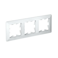  Systeme Electric ATLASDESIGN AIR 3-постовая РАМКА, БЕЛЫЙ/дымчатый белый