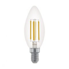  Eglo Лампа светодиодная филаментная диммируемая E14 3,5W 2700К прозрачная 11704
