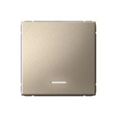  Systeme Electric ARTGALLERY 1-клавишный ВЫКЛЮЧАТЕЛЬ КНОПОЧНЫЙ с подсв., 10А, механизм, ШАМПАНЬ