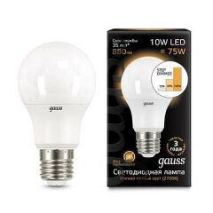 Лампа светодиодная Gauss 1025 E27 10Вт 3000-4100K 102502110-T