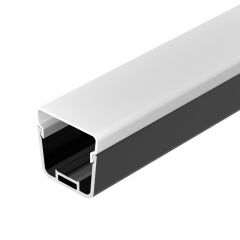 Профиль с экраном LINE-D-3734-2000 TETRA BLACK+OPAL ( Arlight , Алюминий)