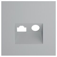 Накладка для ТВ-розетки и RJ-11 или RJ-45 Voltum S70 VLS002716