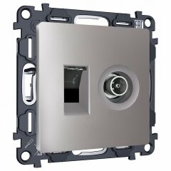 ТВ-розетка и розетка Ethernet RJ-45 без рамки Ambrella Volt ALFA MA512510