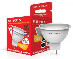 Лампа светодиодная Supra SL-LED-PR-MR16-5W/3000/GU5.3