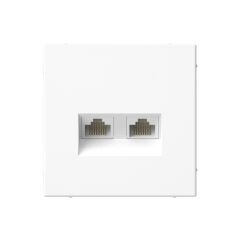  Systeme Electric ARTGALLERY РОЗЕТКА двойная компьютерная RJ45+RJ45, кат. 5е, механизм, БЕЛЫЙ