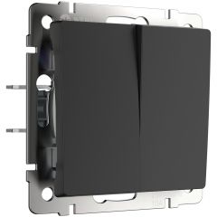  Werkel Перекрестный переключатель двухклавишный (чёрный) W1123006