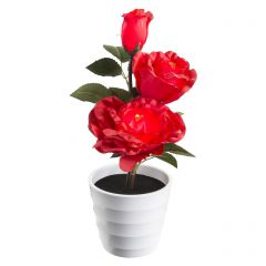 Настольная лампа декоративная Роза тройная Globo Orphelia 28026