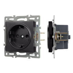 Механизм электрической розетки SCT-MEU1-PL-BK (250V, 16A) ( Arlight , -)