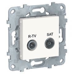  Schneider Electric UNICA NEW розетка R-TV/ SAT, оконечная, белый