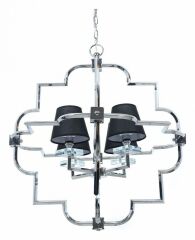 Подвесная люстра Lumina Deco Baltimore LDP 8020-4 CHR+BK