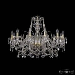 Подвесная люстра Bohemia Ivele Crystal 1411 1411/12/300 G Leafs