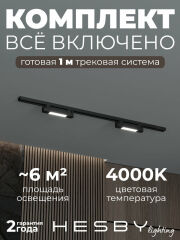 Комплект трековый Hesby Lighting №1 однофазная накладная Skylite HSBL_kompl_S001_NI1B4K