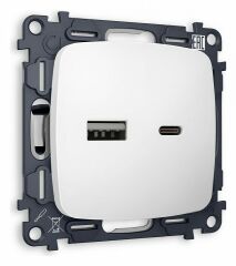 Розетка 2хUSB type A и C без рамки Ambrella Volt Quant MO131010