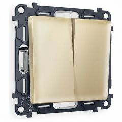 Выключатель перекрестный двухклавишный без рамки Ambrella Volt ALFA MA603030