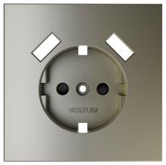 Накладка для розетки с заземлением и со шторками и 2хUSB type A Voltum S70 VLS000904
