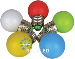  Rich LED Лампа светодиодная RL-BL E27 220В 1Вт мультиколор RL-BL-E27-G45-RGB