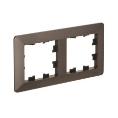  Systeme Electric ATLASDESIGN AIR 2-постовая РАМКА, МОККО/дымчатый черный