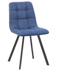 Стул обеденный Dobrin LML-8025 ALEX SQUARE, черные матовые ножки, синяя ткань (UF860-14B)