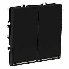 Выключатель двухклавишный с подсветкой без рамки Voltum S70 VLS020208