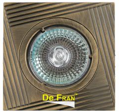 Точечный светильник De Fran FT 105 GAB галогенный зеленое античное золото MR 16 1 x 50 вт