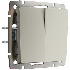  Werkel W1223004/ Перекрестный выключатель двухклавишный (дымчатый) W1223004