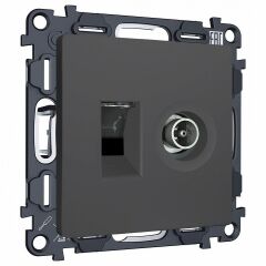 ТВ-розетка и розетка Ethernet RJ-45 без рамки Ambrella Volt ALFA MA912510