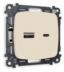 Розетка 2хUSB type A и C без рамки Ambrella Volt Quant MO331010