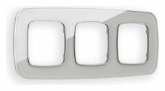 Рамка на 3 поста Ambrella Volt Radian Стекло органическое OF320403