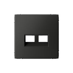  Systeme Electric ARTGALLERY НАКЛАДКА ДВОЙНАЯ для информационных функций типа Keystone, БАЗАЛЬТ