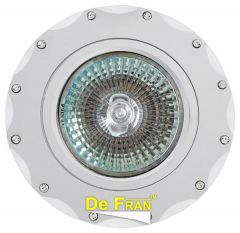 Точечный светильник De Fran FT 9942 "Круг с алмазной нарезкой" алюминий MR16 1 x 50 вт