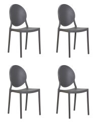 Набор 4 шт Стул обеденный Dobrin ALBERT, цвет серый