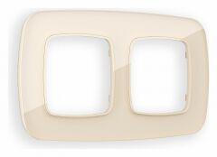 Рамка на 2 поста Ambrella Volt Radian Стекло натуральное OF350302