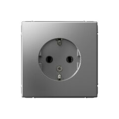  Systeme Electric ARTGALLERY РОЗЕТКА с заземлением, 16А, механизм, СТАЛЬ