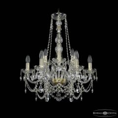 Подвесная люстра Bohemia Ivele Crystal 1411 1411/6+3/195/h-66 G