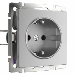  Werkel Розетка с заземлением (серебряный) W1171006