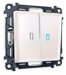 Выключатель двухклавишный с подсветкой без рамки Ambrella Volt Quant MA204020