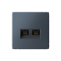 Systeme Electric ARTGALLERY РОЗЕТКА двойная компьютерная RJ45+RJ45, кат. 5е, механизм, ГРИФЕЛЬ