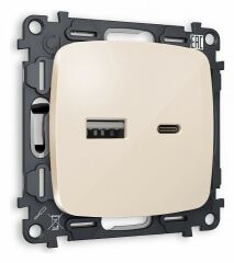 Розетка 2хUSB type A и C без рамки Ambrella Volt Quant MO311010