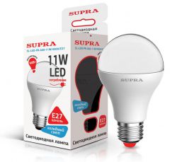 Лампа светодиодная Supra SL-LED-PR-A60-11W/4000/E27 Шар-класика, мощность 11 Вт, холодный свет, цоколь Е27