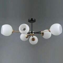 Люстра на штанге Illumico LIBRA IL0715-6CSQ-24 BK GD LIBRA