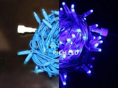 Гирлянда Rich LED 10 м, 24В, СИНИЙ, синяя резина