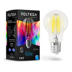 Лампа светодиодная Voltega E27 7W 4000K прозрачная VG10-A60E27cold7W-FHR 7155