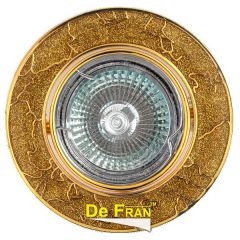Точечный светильник De Fran FT 834 g "С узором" золото+желтый MR16 1 x 50 вт