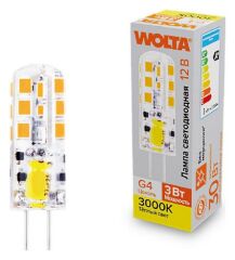 Лампа светодиодная Wolta G4 3Вт 3000K WSTD-JC-12V3W3KG4-S