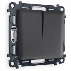 Выключатель перекрестный двухклавишный без рамки Ambrella Volt ALFA MA903030