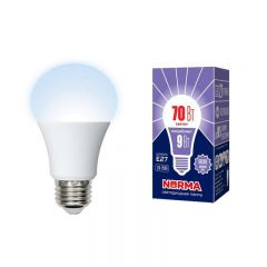 Лампа светодиодная (UL-00005624) Volpe E27 9W 6500K матовая LED-A60-9W/6500K/E27/FR/NR